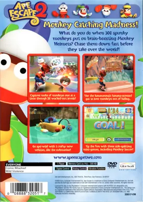 Ape Escape 2 box cover back